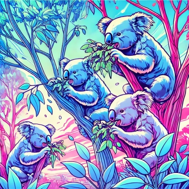 Explain why koalas only eat eucalyptus leaves.