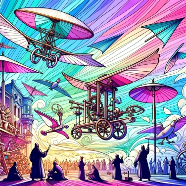 Explain why Leonardo da Vinci drew flying machines?