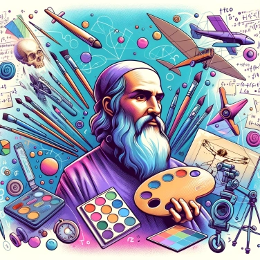 Explain why Leonardo da Vinci was so talented in many artistic and scientific fields.