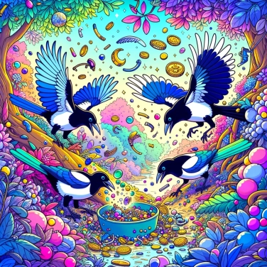 Explain why magpies hide shiny objects?