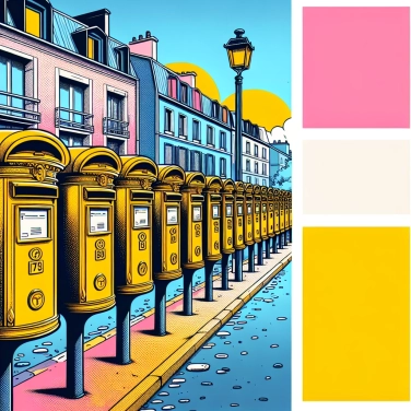 Explain why mailboxes in France are yellow?