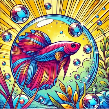 Explain why male betta fish build bubble nests?