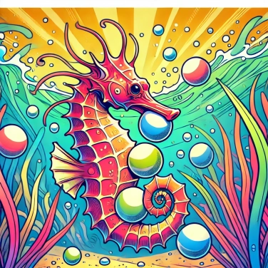 Explain why male seahorses raise eggs in a pouch?