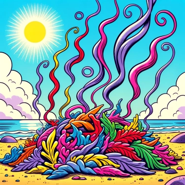 Explain why marine algae sometimes smell so strong?