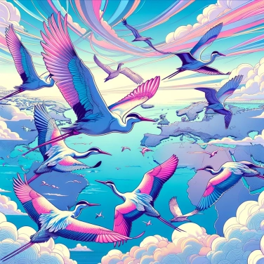 Explain why migratory birds follow specific routes during their annual journeys?