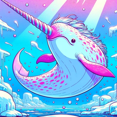 Explain why narwhals have a horn-shaped defense?