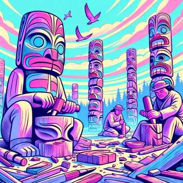 Explain why Native Americans crafted carved totems.