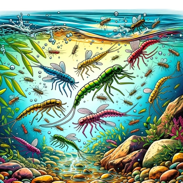 Explain why nymphs live in watercourses?