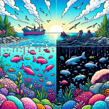 Explain why oil spills are so harmful to marine ecosystems.