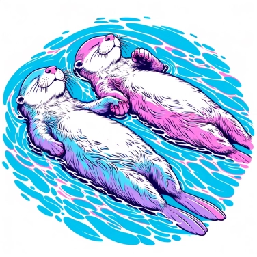 Explain why otters hold hands while sleeping.