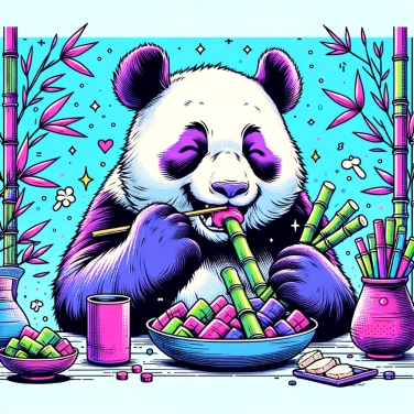 Explain why pandas mainly feed on bamboo?