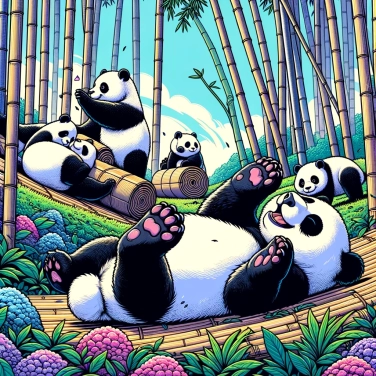 Explain why pandas often roll on themselves?