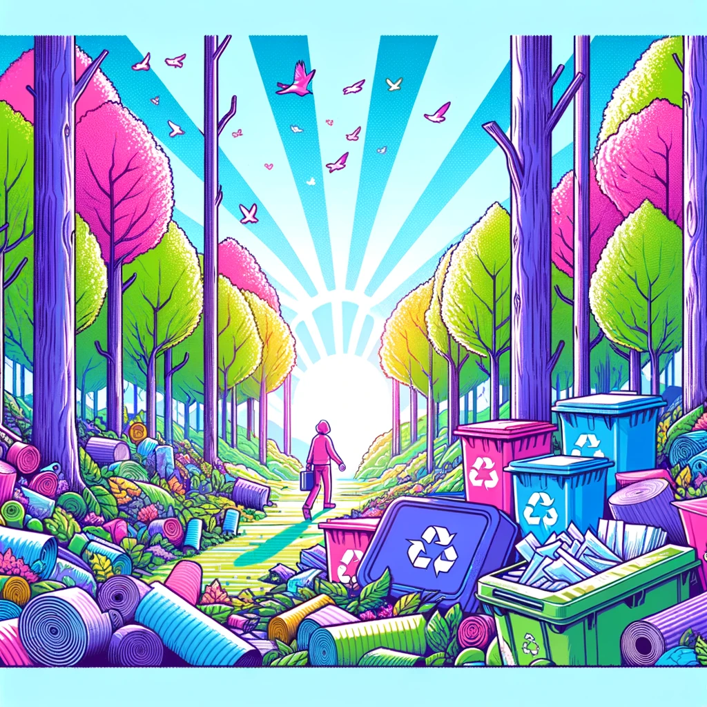 Explain why paper recycling helps preserve forests.