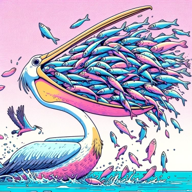 Explain why pelicans can swallow so many fish without choking?