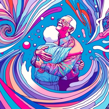 Explain why physical contact, such as hugs, can stimulate the release of endorphins and promote well-being.