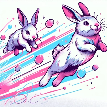 Explain why rabbits jump when they are happy?