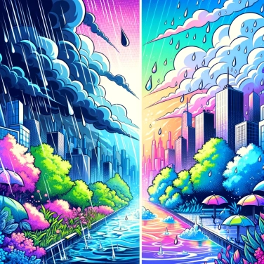 Explain why rain can clean polluted air.