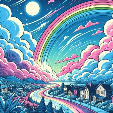 Explain why rainbows are always curved?