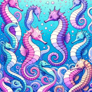 Explain why seahorses hold onto their tails.