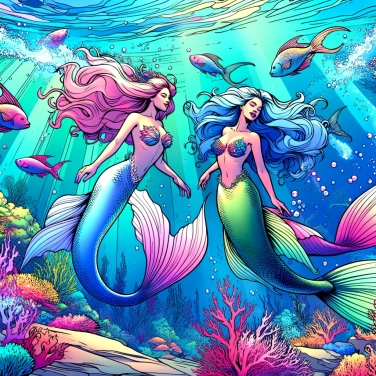 Explain why sirens are described as half-women, half-fish.