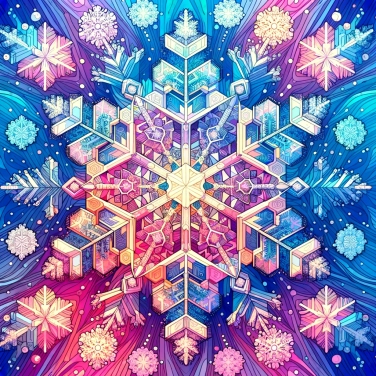 Explain why snowflakes have a hexagonal shape?
