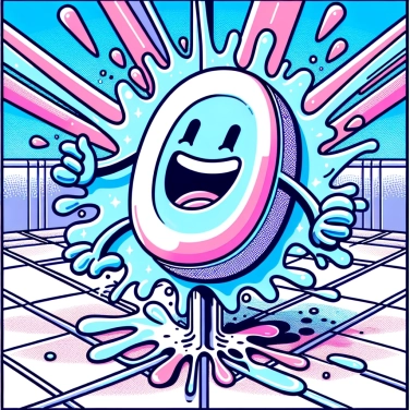 Explain why soap slips so much on wet tiles?