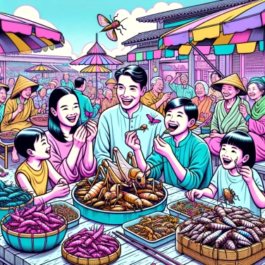 Explain why some Asian countries eat insects as traditional dishes?