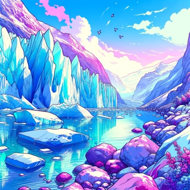 Explain why some glaciers appear blue?