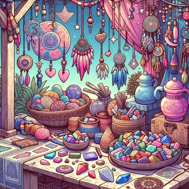 Explain why some handmade objects are considered lucky charms in certain local traditions.