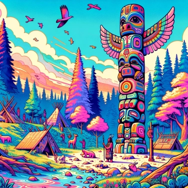 Explain why some Native American peoples used totems to symbolize their identity.