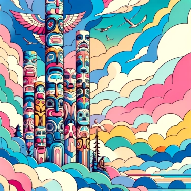 Explain why some Native American peoples used totems to symbolize their identity.