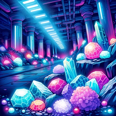 Explain why some rocks become fluorescent under a black light.