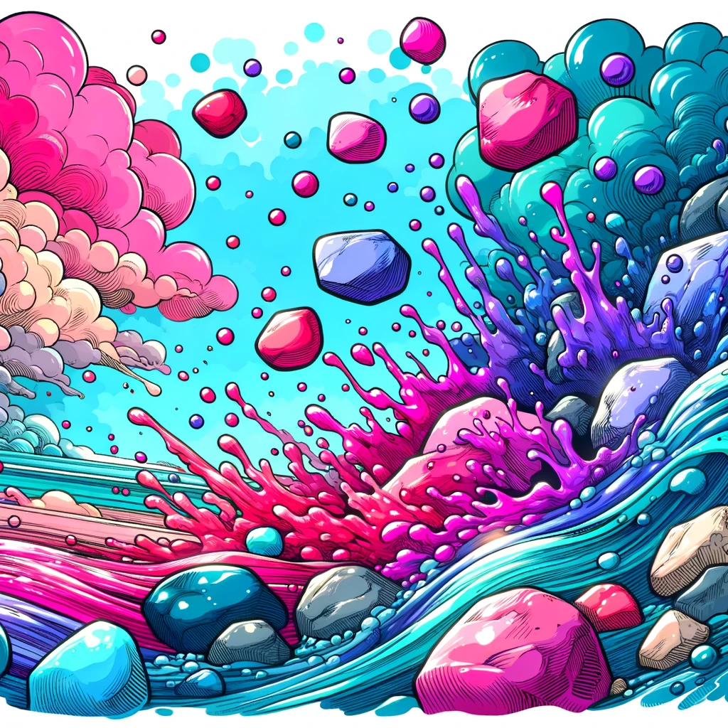 Explain why some rocks change color when they are wet?