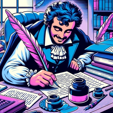 Explain why some writers choose to use traditional feathers and inkwells to write their literary works.