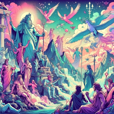 Explain why the ancient Greeks believed in gods living on Mount Olympus?