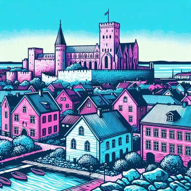Explain why the city of Visby (in Sweden) still preserves an imposing intact medieval wall?