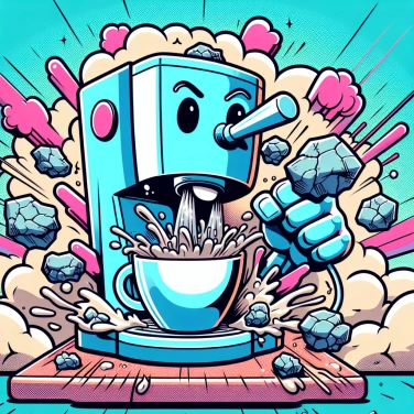 Explain why the coffee machine gets clogged with limescale?
