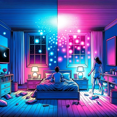 Explain why the color of LEDs can influence our sleep?