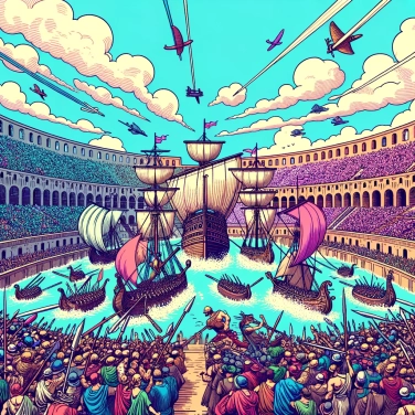 Explain why the Colosseum in Rome was flooded to host naval battles?
