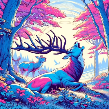 Explain why the deer's rutting is an important ritual for their survival during the mating season?