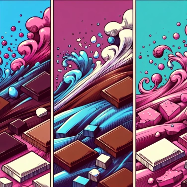 Explain why the different types of chocolate (dark, milk, white) have such distinct flavors?