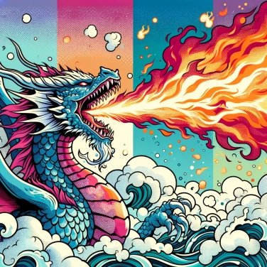 Explain why the dragon is often described as a fire-breather?