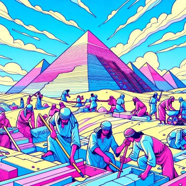 Explain why the Egyptian pyramids were built and how the ancient Egyptians constructed them.