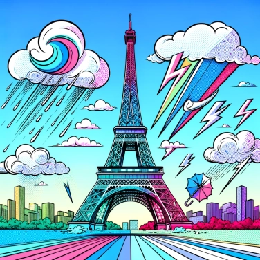 Explain why the Eiffel Tower does not rust despite the bad weather conditions?