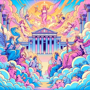 Explain why the gods of Olympus lived on Mount Olympus.
