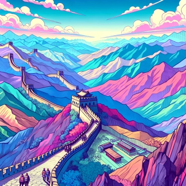 Explain why the Great Wall of China was built over thousands of kilometers.