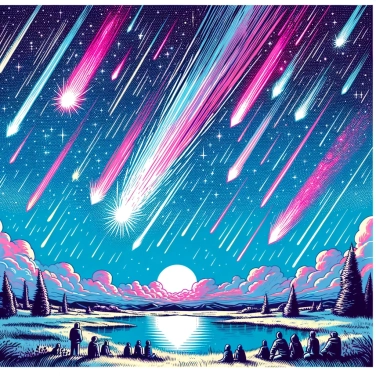 Explain why the meteor shower is more intense at certain times of the year?
