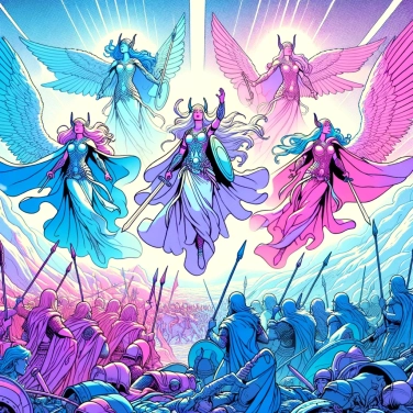 Explain why the Nordic Valkyries choose warriors on the battlefields.