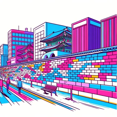 Explain why the Peace Wall in Seoul was built in 1971.