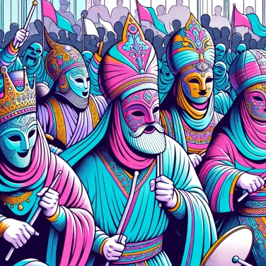 Explain why the Persians wore masks during certain ceremonies?